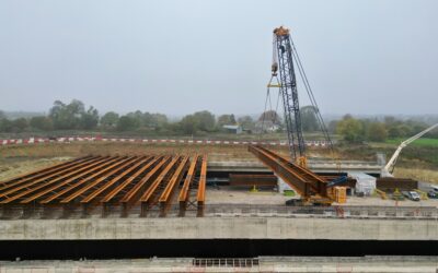 Turweston wildlife bridge takes shape