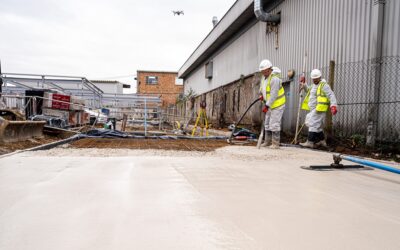 Swedish green cement makes UK debut on Sunbury warehouse