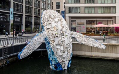 Coffee concrete supports Canary Wharf sculpture