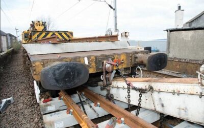 Rail works struck by wagon