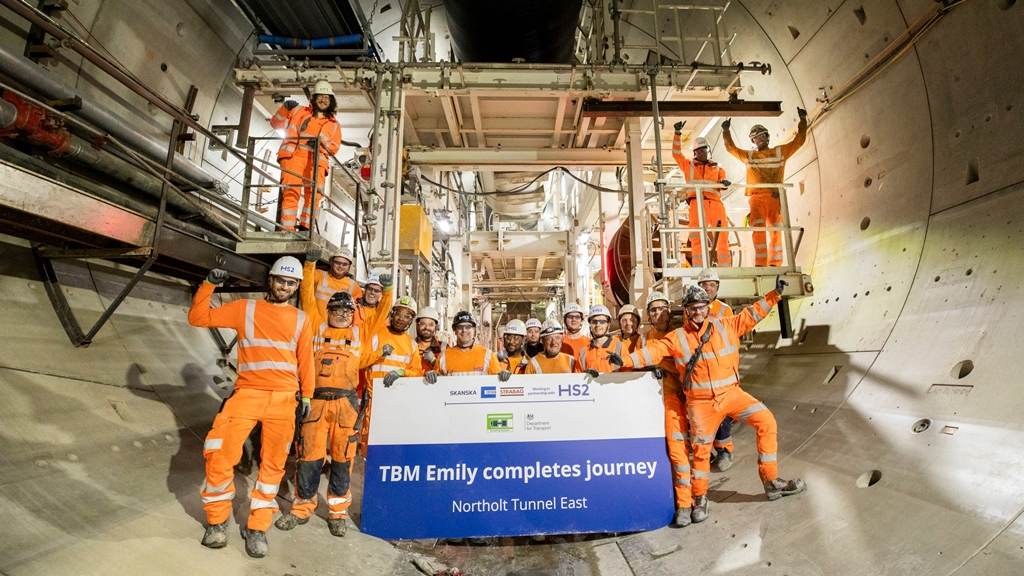 Third HS2 tunnelling machine completes drive beneath the capital