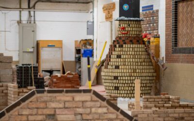 Malvern students build brick snowman