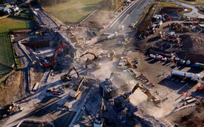 Time-lapse footage shows bridge torn to shreds