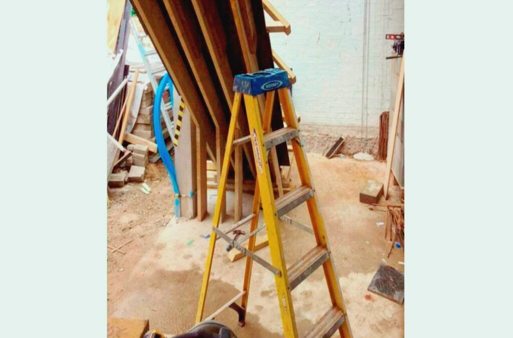 Construction company fined after step ladder fall