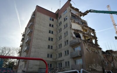 First tower block comes down for Windsor redevelopment