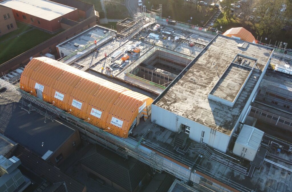 Blow-up tents speed work at the Royal Bolton