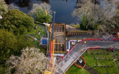 Foundations in place for new Betws-y-Coed bridge