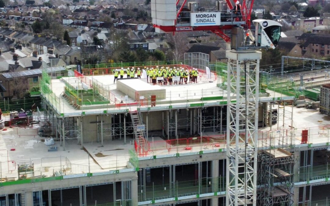 Topping out at Cambridge Mill Yard