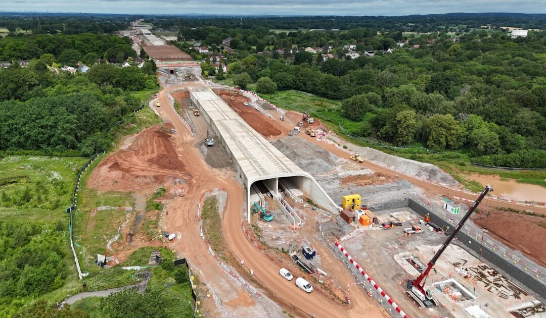 Final roof section on HS2 tunnel