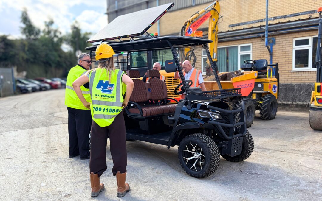 H E Services trials EVision golf carts
